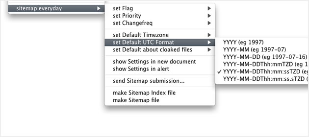 set Default for all -> set Default UTC Format