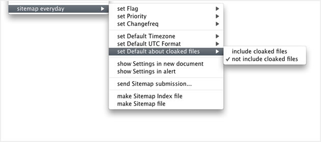 set Default -> set Default about cloaked files