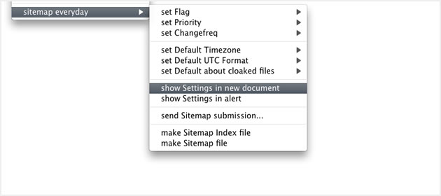 set Default -> show Settings in new document