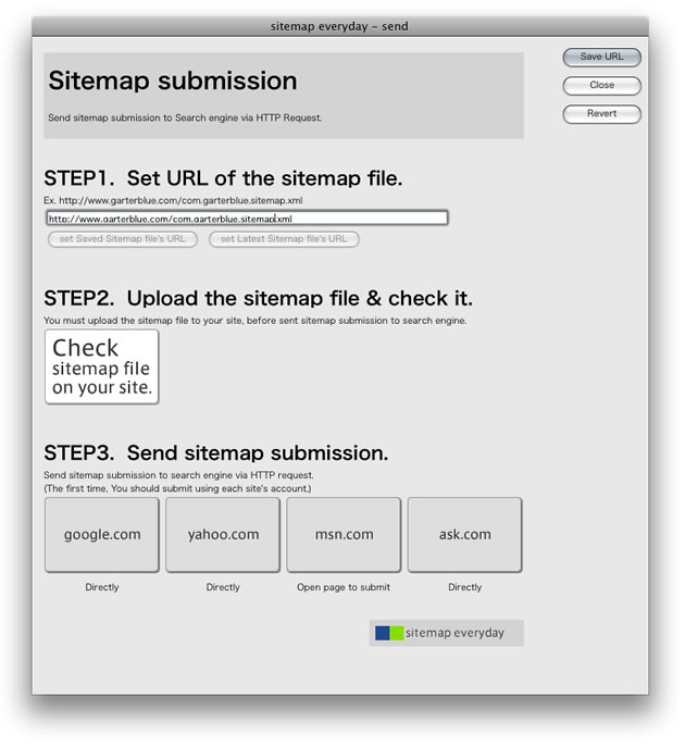 Sitemap submission
