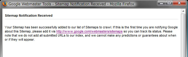 Sitemap submission -Google-