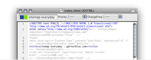 Toolbar - sitemap everyday